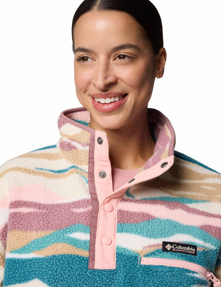 Columbia Helvetia II Cropped Sherpa Half Snap Printed Fleece - River Blue Rogue Valleyimage3- The Sports Edit