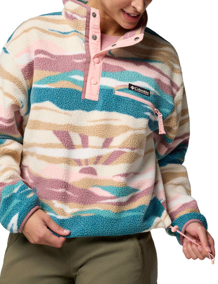 Columbia Helvetia II Cropped Sherpa Half Snap Printed Fleece - River Blue Rogue Valleyimage4- The Sports Edit