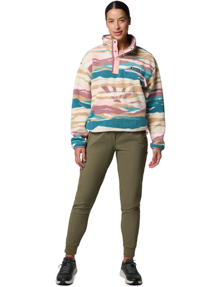 Columbia Helvetia II Cropped Sherpa Half Snap Printed Fleece - River Blue Rogue Valleyimage6- The Sports Edit