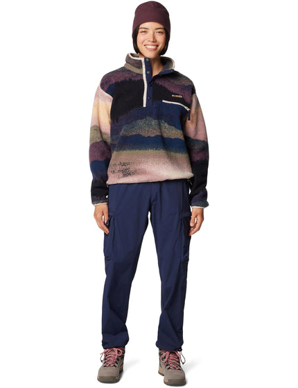 Columbia Helvetia II Cropped Sherpa Half Snap Printed Fleece - Collegiate Navy Dolomitesimage6- The Sports Edit