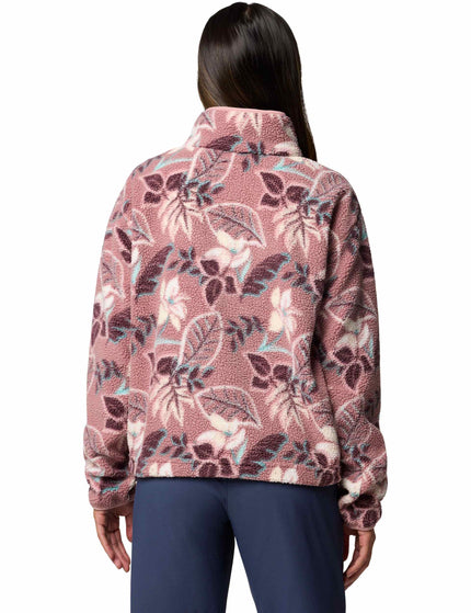 Columbia Helvetia II Cropped Sherpa Half Snap Printed Fleece - Fig Pasteled Multiimage2- The Sports Edit