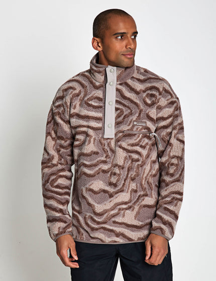 Columbia Helvetia II Printed Half Snap Fleece - Iron Topglitchimages1- The Sports Edit