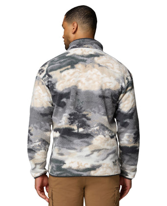 Helvetia II Printed Half Snap Fleece - Shark Dreaming