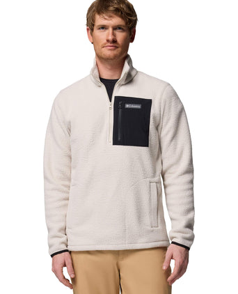 Jasper Ridge Pebbled 1/2 Zip Fleece - Dark Stone/Black