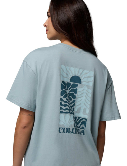 Columbia Rolling Bend Graphic Oversized T-Shirt - Crushed Blue/Floral Grooveimages4- The Sports Edit