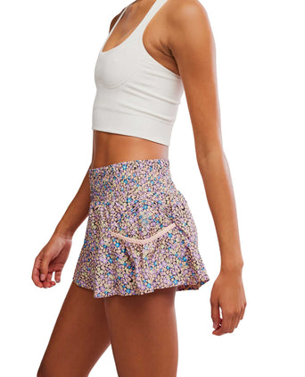 Get Your Flirt On Printed Shorts - Ditsy Peach Combo
