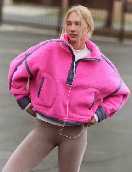 FP Movement Mountain High 1/2 Zip Fleece - Fuchsia Flirtimages6- The Sports Edit