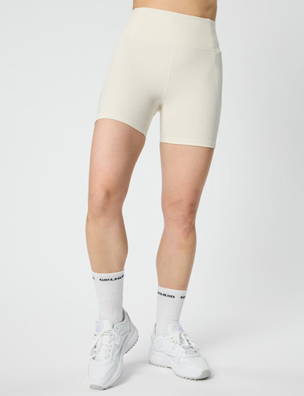 Girlfriend Collective High Waisted Run Short - Ivoryimage6- The Sports Edit