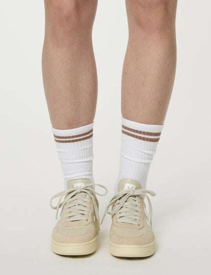 Girlfriend Collective Striped Crew Socks-Brownieimage5- The Sports Edit