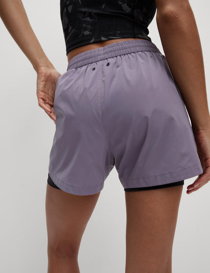Goodmove 360° Reflective Layered Running Shorts - Lilacimage2- The Sports Edit