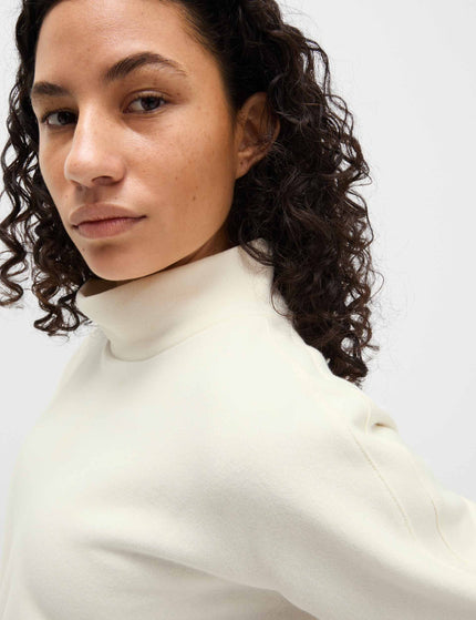 Goodmove Cotton Rich Brushed Funnel Neck Sweatshirt - Ivoryimage4- The Sports Edit