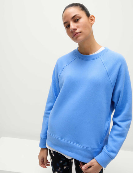 Goodmove Cotton Rich Crew Neck Sweatshirt - Azure Blueimage1- The Sports Edit