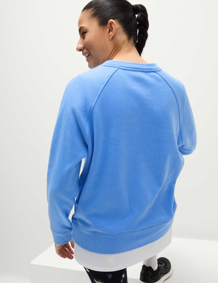 Goodmove Cotton Rich Crew Neck Sweatshirt - Azure Blueimage2- The Sports Edit