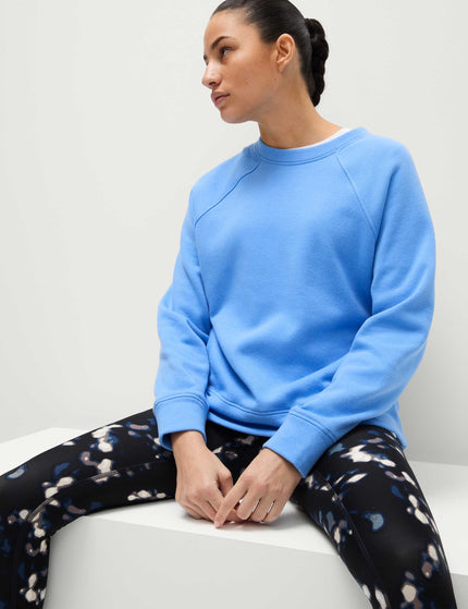 Goodmove Cotton Rich Crew Neck Sweatshirt - Azure Blueimage4- The Sports Edit