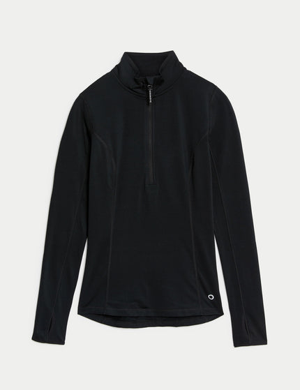 Goodmove Funnel Neck Half Zip Running Top - Blackimage6- The Sports Edit