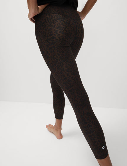 Goodmove Go Balance Printed Wrap Waist 7/8 Yoga Leggings - Brown Miximage2- The Sports Edit