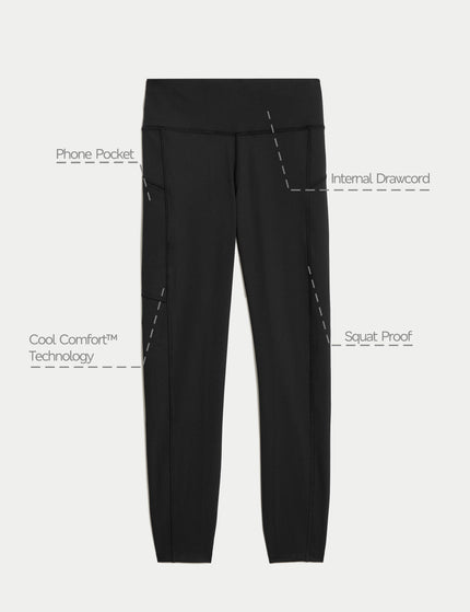 Goodmove Go Move High Waisted 7/8 Gym Leggings - Blackimage7- The Sports Edit