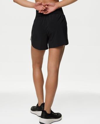 High Waisted Sports Shorts - Black