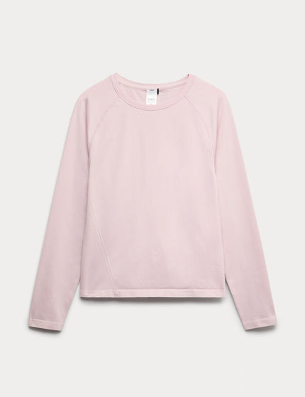 Goodmove Jacquard Crew Neck Top - Pale Pinkimages5- The Sports Edit