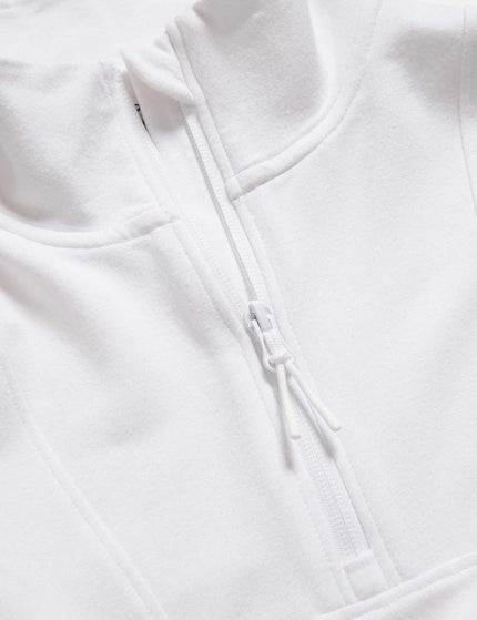 Goodmove Modal Rich Funnel Neck Half Zip Top - Whiteimage5- The Sports Edit