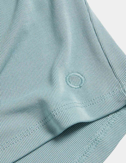 Goodmove Modal Rich Ribbed Relaxed High Waisted Yoga Shorts - Light Mintimage5- The Sports Edit