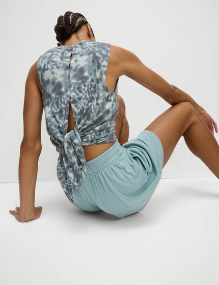 Goodmove Modal Rich Ribbed Relaxed High Waisted Yoga Shorts - Light Mintimage3- The Sports Edit