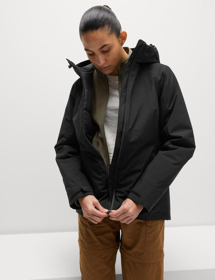 Goodmove Padded Waterproof Hooded Jacket - Blackimage1- The Sports Edit