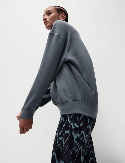 Goodmove Pleat Back Oversized Yoga Sweatshirt - Nightshadeimage2- The Sports Edit