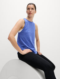 Goodmove Round Neck Relaxed Vest Top - Cobaltimage1- The Sports Edit