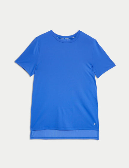 Goodmove Scoop Neck Mesh Back T-Shirt - Cobaltimage4- The Sports Edit