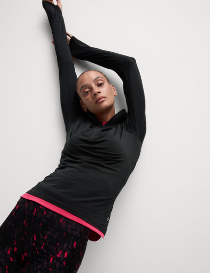 Goodmove Ultraheat Funnel Neck Running Top - Blackimage2- The Sports Edit