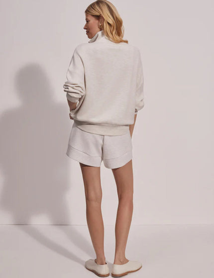 Varley Hawley Half Zip Sweat - Ivory Marlimage5- The Sports Edit