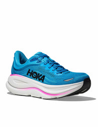HOKA Bondi 9 - Skyward Blue/Neon Fuchsiaimage2- The Sports Edit