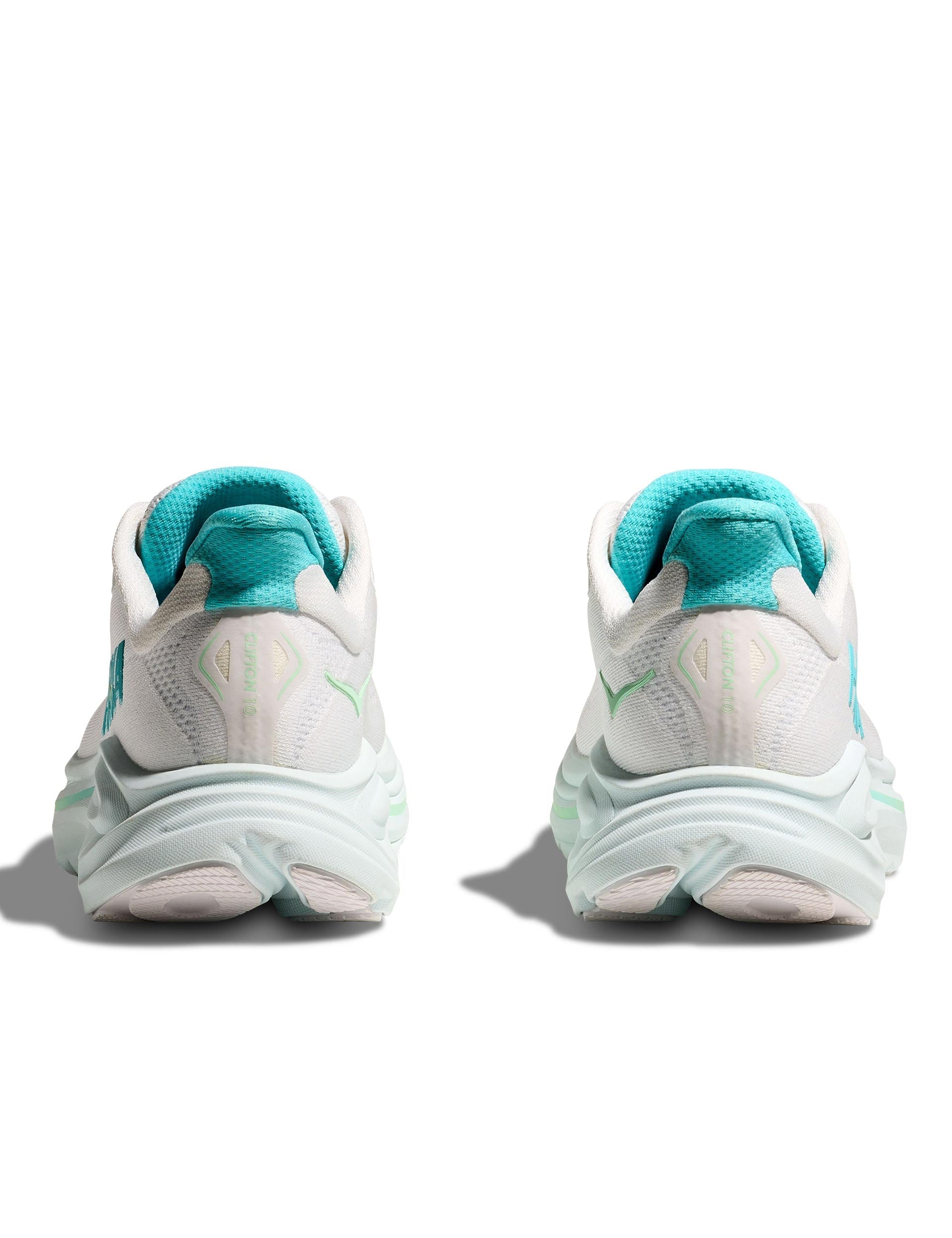 HOKA | Clifton 10 Shoes - White/Cielo Blue | The Sports Edit