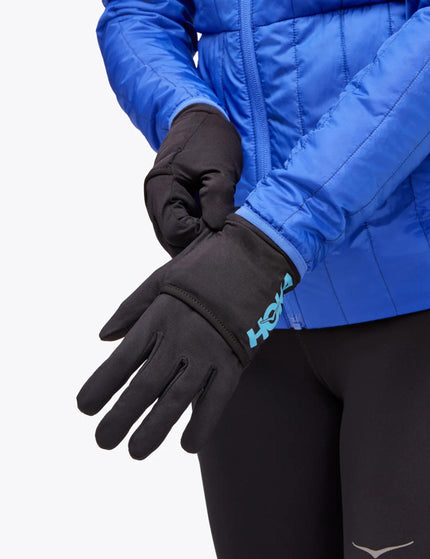 HOKA ColdSnap Fleece Gloves - Blackimage2- The Sports Edit