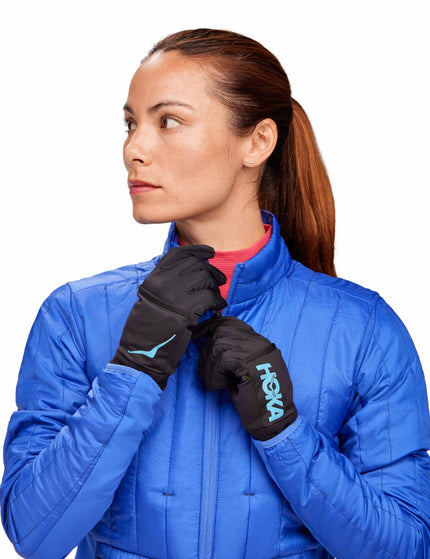 HOKA ColdSnap Fleece Gloves - Blackimage3- The Sports Edit