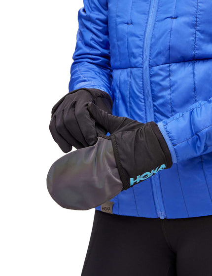 HOKA ColdSnap Fleece Gloves - Blackimage4- The Sports Edit