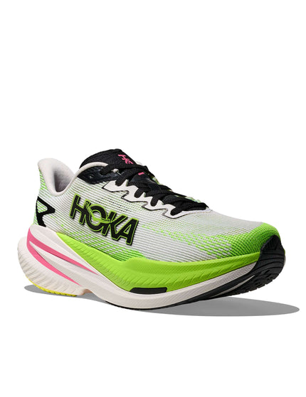 HOKA Mach X 3 - White/Neon Limeimage2- The Sports Edit