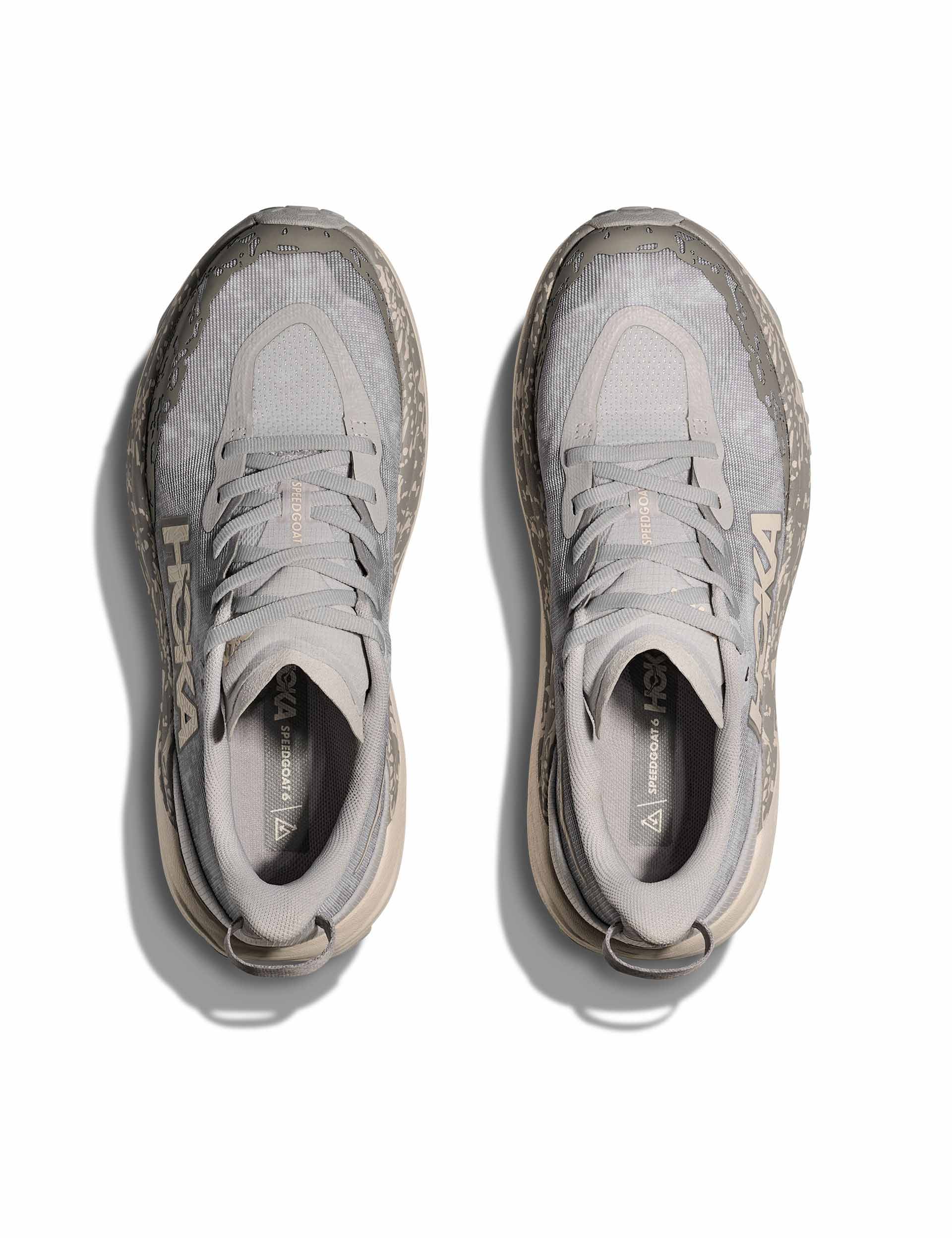 HOKA | Speedgoat 6 Shoes - Cosmic Grey/Alabaster | The