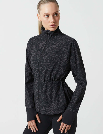 Lilybod Helena Running Jacket - Leopard Print Blackimages3- The Sports Edit