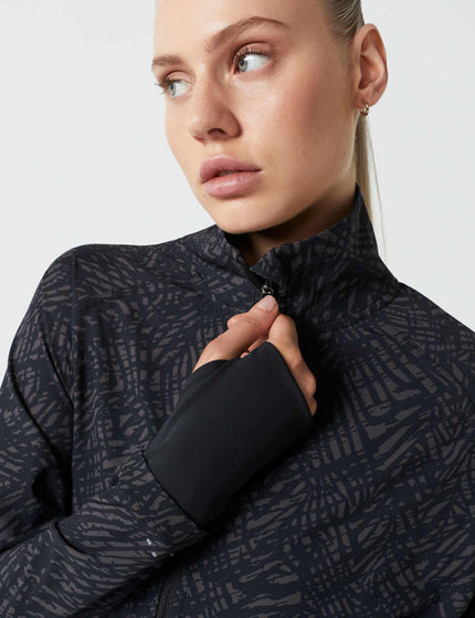 Lilybod Helena Running Jacket - Leopard Print Blackimages4- The Sports Edit