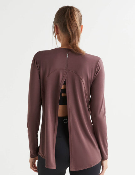 Lilybod Kendall Long Sleeve Top - Burgundyimage2- The Sports Edit