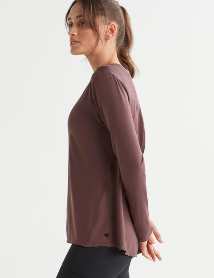 Lilybod Kendall Long Sleeve Top - Burgundyimage3- The Sports Edit