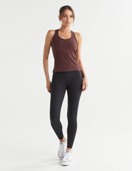 Lilybod Leera Ribbed Tank - Burgundyimage6- The Sports Edit