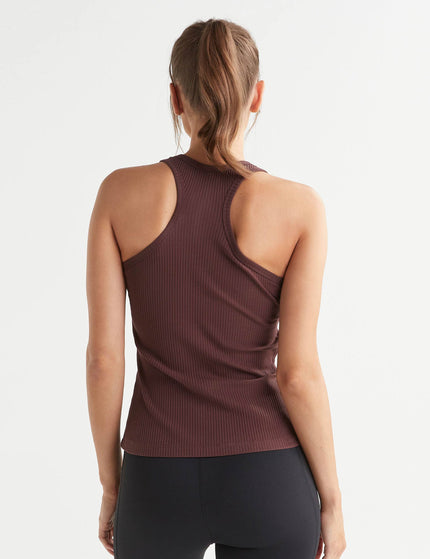 Lilybod Leera Ribbed Tank - Burgundyimage3- The Sports Edit