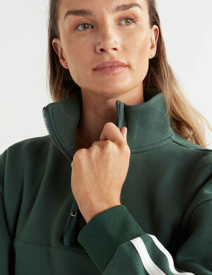 Lilybod Rihanna Stripe Sweat - Deep Greenimage4- The Sports Edit