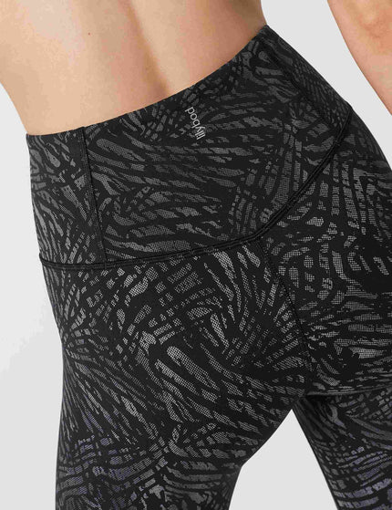 Lilybod Savana Reflective Print Legging - Leopard Print Blackimages4- The Sports Edit