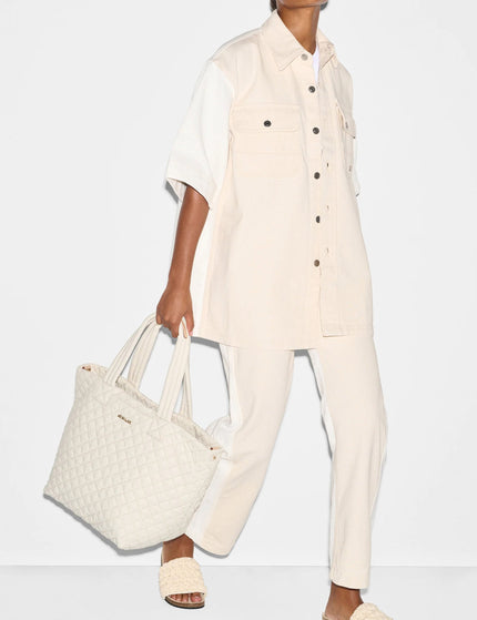 MZ Wallace Medium Metro Tote Deluxe - Sandshellimage4- The Sports Edit