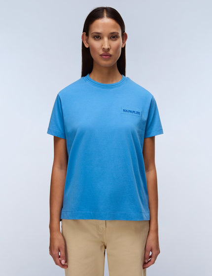 Napapijri Claro Short Sleeve T-Shirt - Blue Jasperimages1- The Sports Edit
