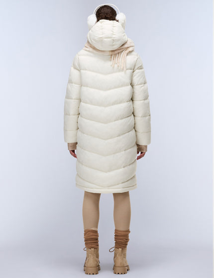 Napapijri Ega Long Puffer Jacket - Beigeimages3- The Sports Edit